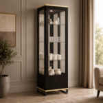 Picture of Wenge China Glass Cabinet 24"W x 18"D x 81"H