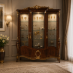 Picture of 3 Door China w/Glass Back Panel - 78"W x 23"D x 91"H