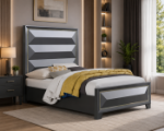 Picture of 44" - 48 or 54" Grey with Gold Accent Bed