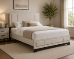 Picture of Full Platform Bed White oak and Gray