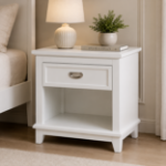 Picture of Nightstand in White, Grey and Blue Finish