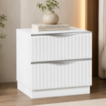 Picture of Pearl white finish two Drawers Night Stand