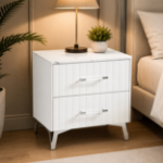 Picture of White Two Drawer Night Stand