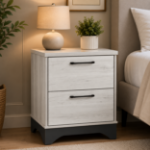 Picture of White Oak and Gray Finish Night Stand