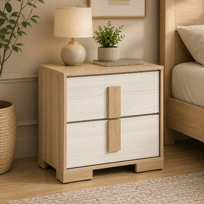 Picture of 2 drawers Night Stand premium melamine board, wood and engineered wood