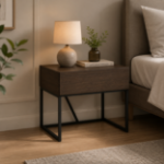 Picture of Wood Veneers and Natural Finish Night Stand