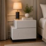Picture of Turin Light Grey Black Left Facing Night Stand