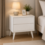 Picture of White and Black Night Stand