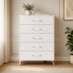 Picture of 31.5 x 19.5 x 50H White Five Drawer Chest