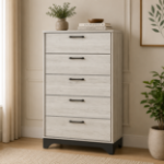 Picture of 31"L x 49"H White Oak and Gray Finish Chest