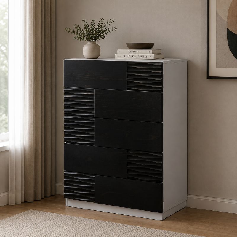 Picture of 30.1"L x 43.3"H Black Grey Chest