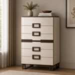Picture of 33"W x 51"H Wood veneer High Gloss Lacquer Chest