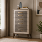 Picture of 33"W x 54"H Bronze Finish Chest