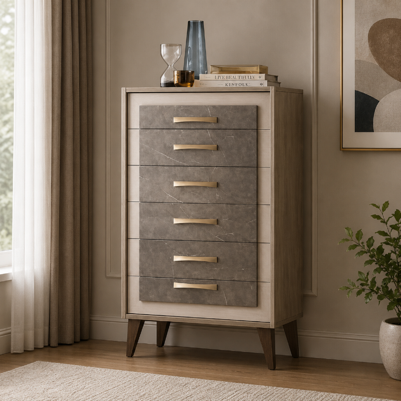 Picture of 33"W x 54"H Bronze Finish Chest