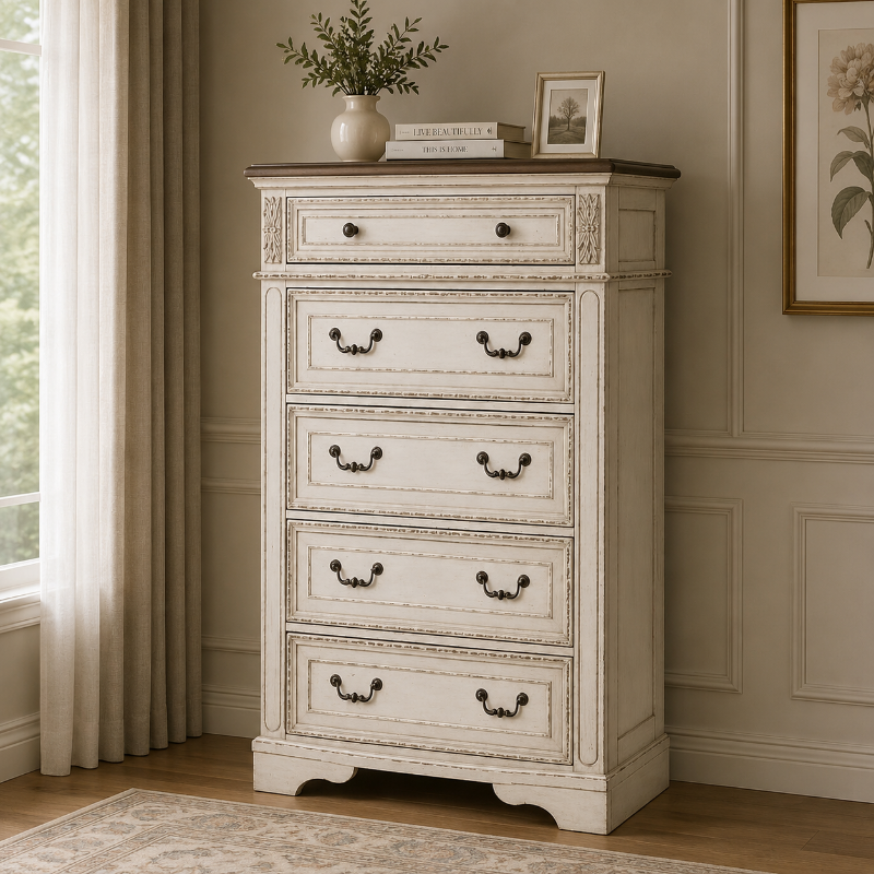 Picture of 40.13"L x 58.13"H Five Drawer Chest