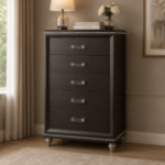 Picture of 38"L x 54"H Dark Champagne Wood Chest