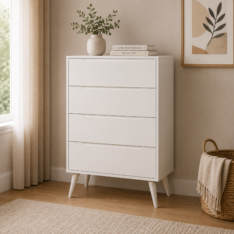 Picture of 34"W x 48"H White and Black Chest