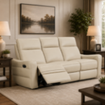 Picture of Genuine Leather Cream Sofa