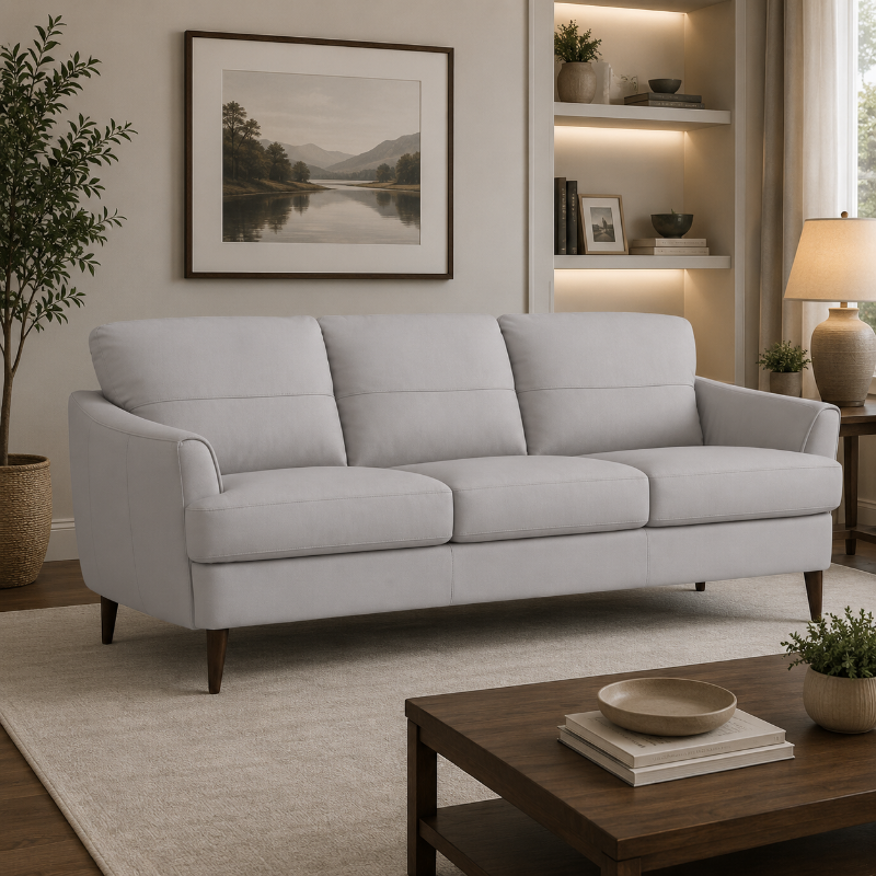 Picture of Genuine leather stationary sofas