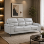 Picture of Genuine Leather Light Grey Sofa