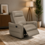 Picture of Genuine Leather Taupe Chair
