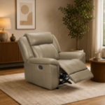 Picture of Genuine Leather Taupe Chair