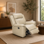 Picture of Genuine Leather Cream Chair