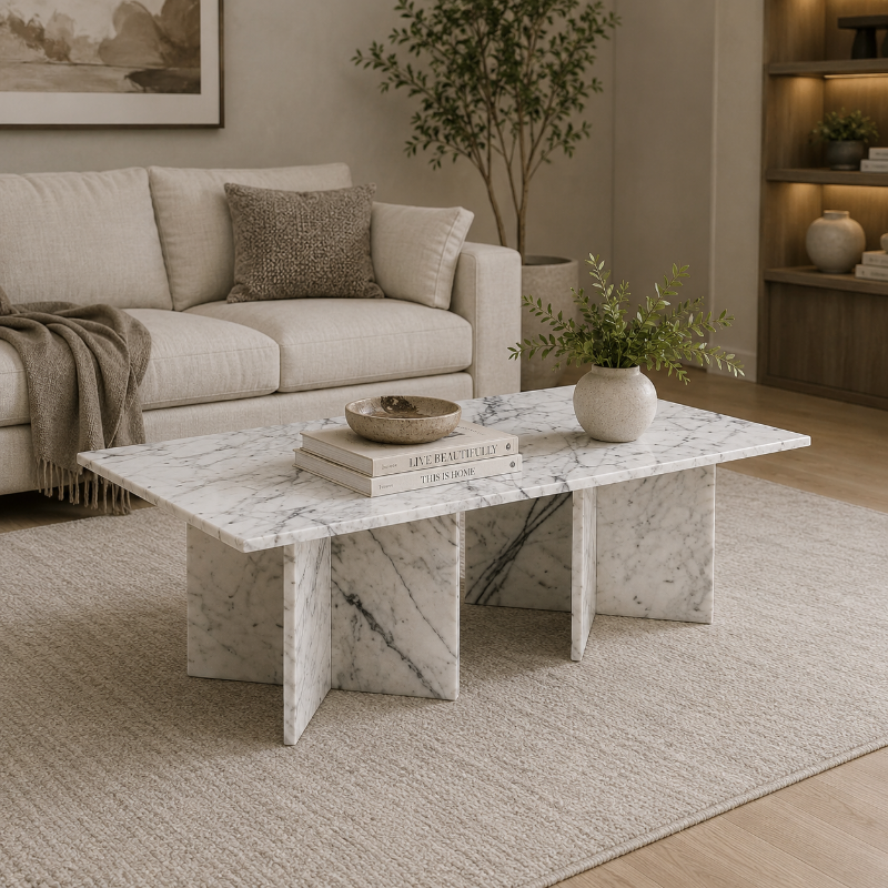 Picture of 48" Marble Coffee Table and End Table