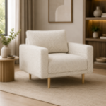Picture of Off-White, Charcoal Gray and Black Chair