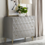 Picture of 36"W X 19"D X 33"H Metallic Silver & Champagne Console Cabinet