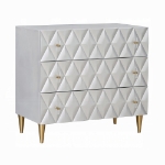Picture of 36"W X 19"D X 33"H Metallic Silver & Champagne Console Cabinet