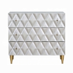 Picture of 36"W X 19"D X 33"H Metallic Silver & Champagne Console Cabinet