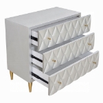 Picture of 36"W X 19"D X 33"H Metallic Silver & Champagne Console Cabinet