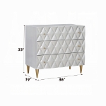 Picture of 36"W X 19"D X 33"H Metallic Silver & Champagne Console Cabinet