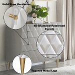 Picture of 36"W X 19"D X 33"H Metallic Silver & Champagne Console Cabinet