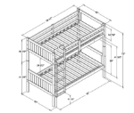 Picture of 33''-39" Separable Trundle bunk bed