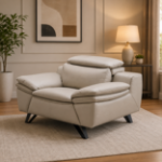 Picture of Genuine Leather Light Grey Chair