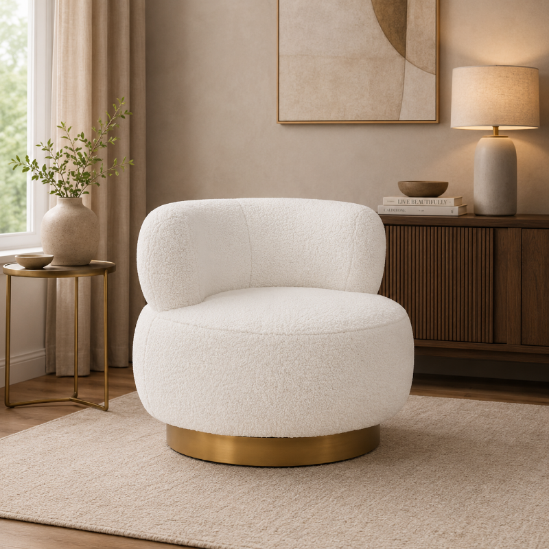 Picture of 360-degree White Swivel Chair
