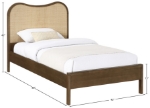 Picture of 39" Solid Wood Brown Finish Bed