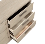 Picture of Light Gray Natural Finish Six-Drawer Dresser & Mirror