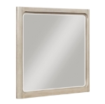 Picture of Light Gray Natural Finish Six-Drawer Dresser & Mirror