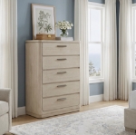 Picture of 40" x 18" x 56.5"H - Light Gray Natural Finish Five-Drawer Chest