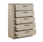 Picture of 40" x 18" x 56.5"H - Light Gray Natural Finish Five-Drawer Chest