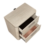 Picture of Light Gray Natural Finish Two-Drawer Nightstand
