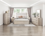 Picture of Light Gray Natural Finish Two-Drawer Nightstand