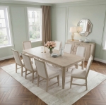 Picture of 68"-86" Extendable Dining Table Light Gray Natural Finish