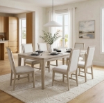 Picture of 68"-86" Extendable Dining Table Light Gray Natural Finish