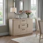 Picture of 56" x 18" x 36.5"H Light Gray Natural Finish Multi-Functional Server/Buffet