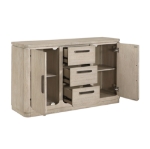 Picture of 56" x 18" x 36.5"H Light Gray Natural Finish Multi-Functional Server/Buffet