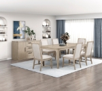 Picture of 56" x 18" x 36.5"H Light Gray Natural Finish Multi-Functional Server/Buffet